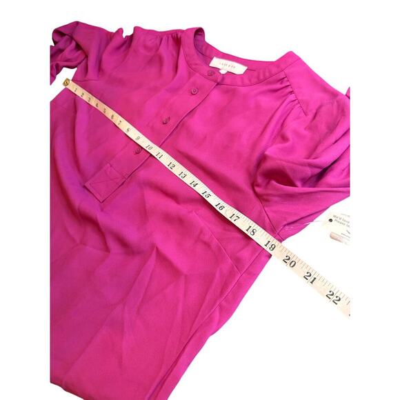 Lark & Ro Hot Pink Button Long Sleeve Blouse Women's Size 6 NWT - Picture 7 of 8